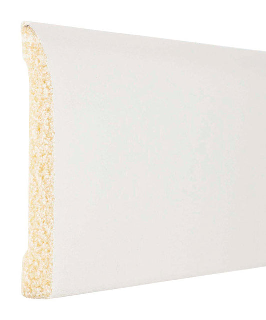 Inteplast Building Products 3-3/16 in. x 8 ft. L Prefinished White Polystyrene Wall Base (Pack of 12)
