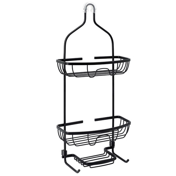 Zenna Home 24.25 in. H X 11 in. W X 4.5 in. L Matte Black Shower Caddy