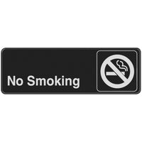 Hillman English Black No Smoking Plaque 3 in. H X 9 in. W (Pack of 6)