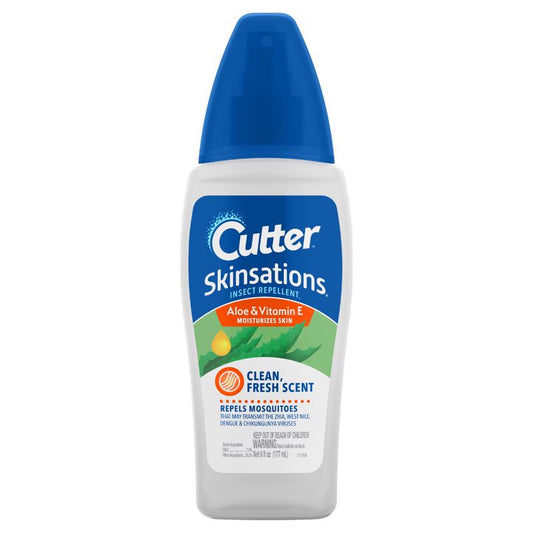 Cutter Skinsations Insect Repellent Liquid For Mosquitoes/Other Flying Insects 6 oz. (Pack of 12)