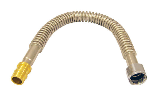 Apollo 3/4 in. PEX each X 3/4 in. D FPT 18 in. Corrugated Stainless Steel Water Heater Supply Line