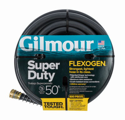 Gilmour Flexogen 5/8 in. Dia. x 50 ft. L Premium Grade Gray Hose