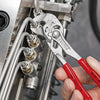 Knipex 5 in. Chrome Vanadium Steel Smooth Jaw Mini Pliers Wrench Red 1 pk