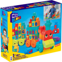 Mattel Mega bloks ABC Learning Train Building Set Plastic Multicolored 60 pc