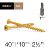 Deck Plus No. 10  x 2-1/2 in. L Star Flat Head Exterior Deck Screws 40 pk