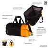 ToughBuilt 16 in. W X 10 in. H Polyester Massive Mouth All-Purpose Tool Bag 38 pocket Black/Gray/Ora
