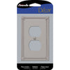 Amerelle Imperial Bead Brushed Nickel 1 gang Metal Duplex Wall Plate 1 pk