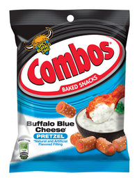 Combos Baked Snacks Buffalo Blue Filled Pretzels 6.3 oz. Pegged (Pack of 12)