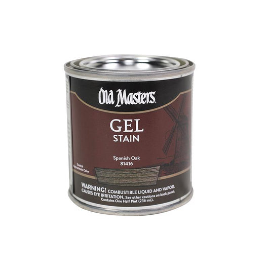 Old Masters Semi-Transparent Spanish Oak Oil-Based Alkyd Gel Stain 0.5 pt (Pack of 6)