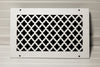 Steelcrest Designer 14 X 8 Wall /Ceiling White Supply Vent Cover, With Air-Volume Damper & Face Mounting Screw Holes