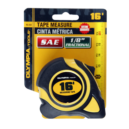 Olympia Tools 16 ft. L X 1.57 in. W Tape Measure 1 pk