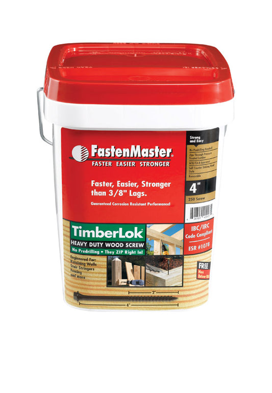 FastenMaster TimberLok No. 10 X 4 in. L Hex Epoxy Wood Screws 250 pk