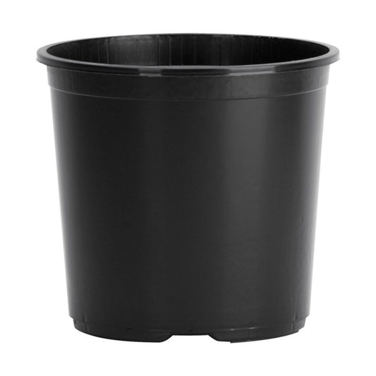 HC Companies 7 in. H X 6-1/2 in. W X 6.5 in. D Plastic Basic Flower Pot Black