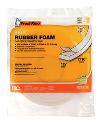 Frost King White Rubber Foam Weather Seal For Doors and Windows 10 ft. L X 0.44 in. - Open Box