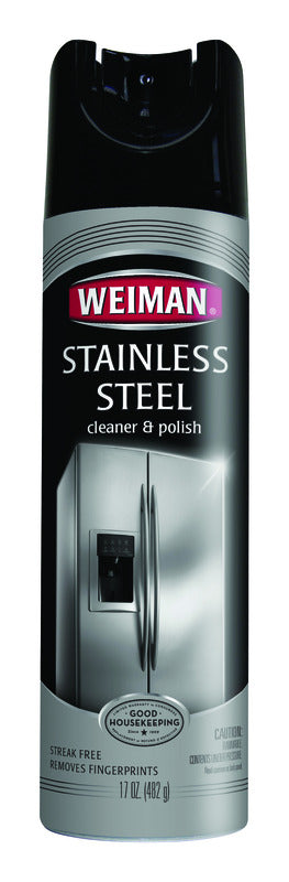 Weiman Floral Scent Stainless Steel Cleaner & Polish 17  Spray (Pack of 6)