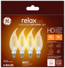 GE Relax CAC E12 (Candelabra) LED Bulb Soft White 40 Watt Equivalence 4 pk