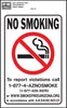 Hy-Ko Sign 5" X 7" Arizona No Smoking Weather Resistant Vinyl