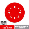 Diablo 5 in. Ceramic Blend Hook and Lock Sanding Disc 180 Grit Very Fine 50 pk
