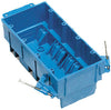 Carlon 64 cu in Rectangle Thermoplastic 4 gang Electrical Box Blue