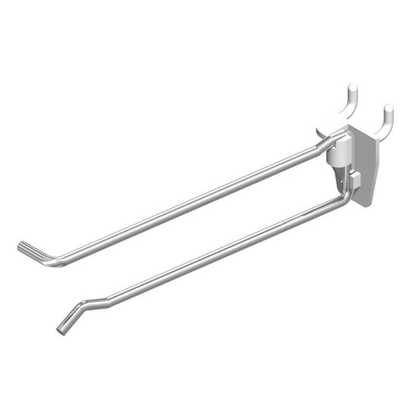Gancho de clavija de metal plateado de 8 pulgadas, paquete de 100