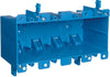 Carlon 68 cu in Rectangle PVC 4 gang Electrical Box Blue