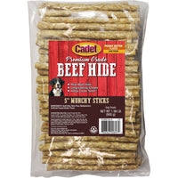 Dog Treats, Rawhide Stick, Peanut Butter, 5-in., 100-Pk.
