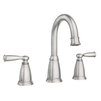Moen Banbury Brushed Nickel Traditional Two-Handle Bathroom Sink Faucet 8-16 in.