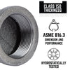 STZ Industries 1-1/2 in. FIP each X 1-1/2 in. D FIP Black Malleable Iron 45 Degree Elbow