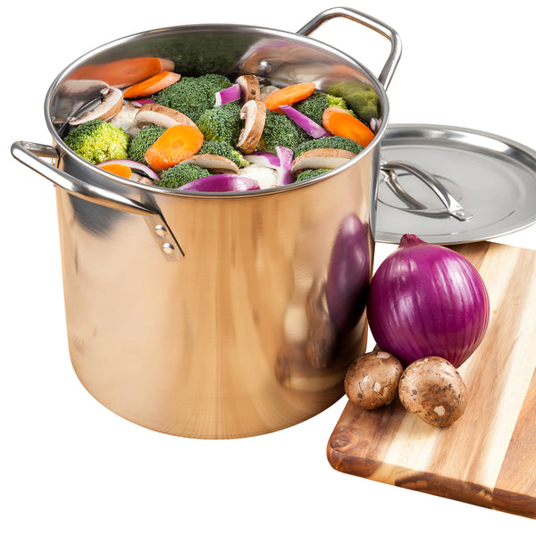 McSunley Stainless Steel Stock Pot 12.25 in. 20 qt Silver - Deal of The Week