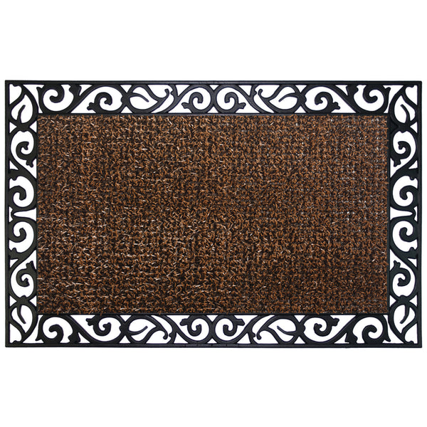 GrassWorx 2-ft x 3-ft Flint Rectangular Outdoor Door Mat in the Mats  department at