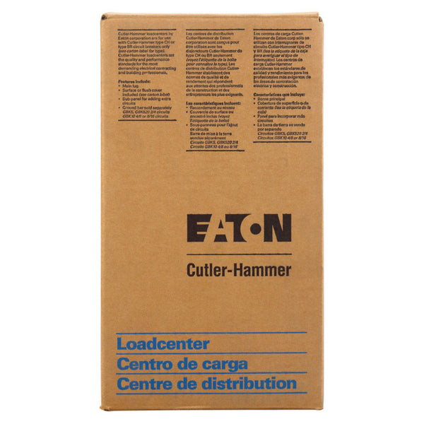 Caja para disyuntor de montaje en superficie Eaton Cutler-Hammer de 100 amperios, 120/240 V, 2 espacios y 2 circuitos