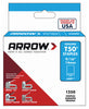 Arrow Fastener T50 3/8 in. W x 9/16 in. L 18 Ga. Flat Crown Heavy Duty Staples 1250 pk (Pack of 4)