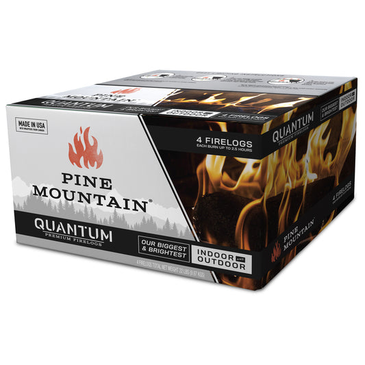 Pine Mountain Quantum Fire Log 2.5 hr 4 pk 22 lb