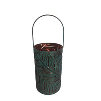 Infinity 10 in. Metal Leaves Hanging Lantern Green Patina (Pack of 2)