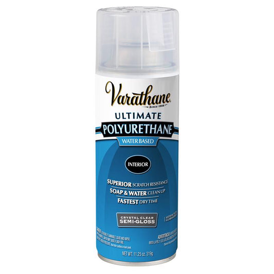 Varathane Semi-Gloss Crystal Clear Poly Finish 11.25 oz. (Pack of 6)