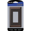 Amerelle Century Aged Bronze 1 gang Stamped Steel Decorator Wall Plate 1 pk
