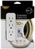 Cordinate Indoor 10 ft. L Tan/White Extension Cord 10/3