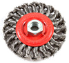 Forney 4 in. Crimped Wire Wheel Brush Metal 20000 rpm 1 pc