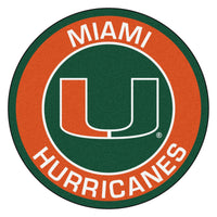 University of Miami Roundel Rug - 27in. Diameter