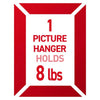 3M Command Steel-Plated Silver Metal 8 lb. 1 pk Picture Hanger