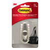 3M Command 3-1/4 In. L Brushed Nickel Metal Medium Forever Classic Coat/Hat Hook 3 Lb. Capacity