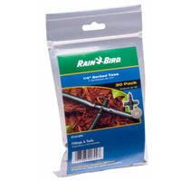 Rain Bird BT25-30PS 1/4" Drip Irrigation Universal Barbed Tee Fitting 30 Count