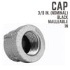 Bk Products 3/8 In. Fpt  Black Malleable Iron Cap