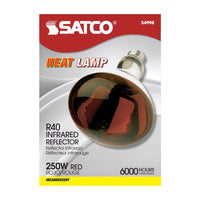 Satco 250 watt R40 Heat Lamp Incandescent Bulb E26 (Medium) Red 1 pk (Pack of 12)