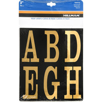 Hillman 3 in. Gold Plastic Self-Adhesive Letter Set A-Z 51 pc (Pack of 5)