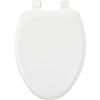 Mayfair Slow Close Round White Molded Wood Toilet Seat - Deal of The Week