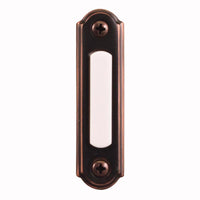 Heath Zenith Oil Rubbed Bronze Brown Metal Wired Pushbutton Doorbell - Open Box