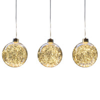 Celebrations LED Warm White Globe Ornament 8 in. Hanging Decor