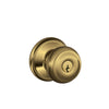 Schlage Georgian Antique Brass Keyed Entry Door Knob 1-3/4 in.