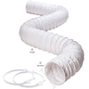 Deflect-O 8 ft. L X 3 in. D White Vinyl Hose